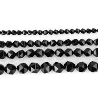 Ágata negra Abalorio, Vintage & diverso tamaño para la opción, Negro, agujero:aproximado 1.5mm, longitud:aproximado 15 Inch, Vendido por Sarta