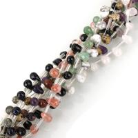 Gemstone Beads, with Plastic, Teardrop, vintage & fashion jewelry Approx 1mm Approx 16.5 Inch 