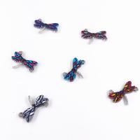 Zinc Alloy Bracelet Findings, Dragonfly, silver color plated, cute & DIY & enamel 24*16*2mm 