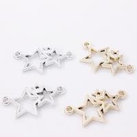 Hollow Zinc Alloy Connector, Star, plated, fashion jewelry & DIY 29*16*1mm 