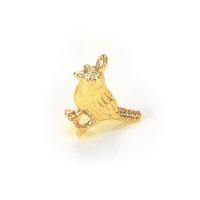 Animal Brass Pendants, Bird, gold color plated, cute & fashion jewelry & DIY, metallic color plated, nickel, lead & cadmium free 
