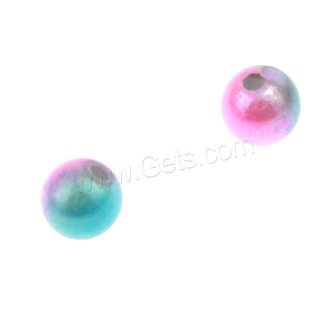 Perles Miracle acryliques, Acrylique, Rond, normes différentes pour le choix, multicolore, Trou:Environ 1mm, Vendu par sac