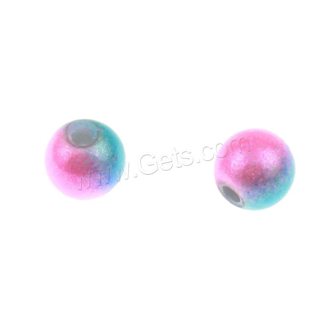 Miracle Acryl Perlen, rund, verschiedene Größen vorhanden, farbenfroh, Bohrung:ca. 1mm, verkauft von Tasche