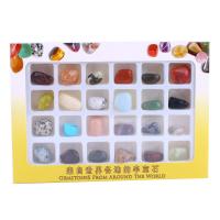 Gemstone Minerals Specimen, with paper box, Nuggets, Paper box package, 10-15mm,210*135*20mm 