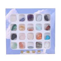 Gemstone Minerals Specimen, with paper box, Nuggets, Paper box package, 10mm,130*120*10mm 
