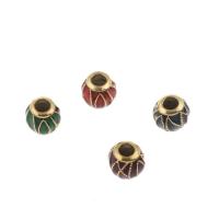 Stainless Steel European Beads, 316L Stainless Steel, Round, gold color plated, fashion jewelry & DIY & enamel Approx 4mm 