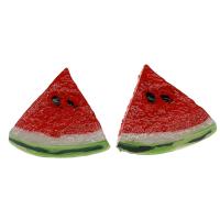 Obst Kunstharz Cabochon, Harz, Wassermelone, Mini & Niedlich & Fruchtentwurf & DIY, rot, 46x47x8mm, 100PCs/Tasche, verkauft von Tasche