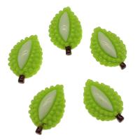 Fruta resina Cabochon, Mini & Lindo & diseño de la fruta & Bricolaje, verde, 24x15x6mm, 200PCs/Bolsa, Vendido por Bolsa