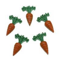 Еда смолы кабошон, канифоль, Морковь, Мини & Милые & DIY, зеленый 200ПК/сумка, продается сумка
