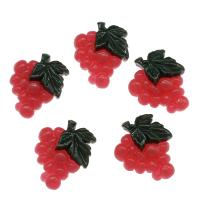 Fruit Resin Cabochon, Grape, Mini & cute & fruit design & DIY, red 