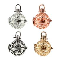 Zinc Alloy Hollow Pendants, Heart, plated, can open and put into something 24*19mm 