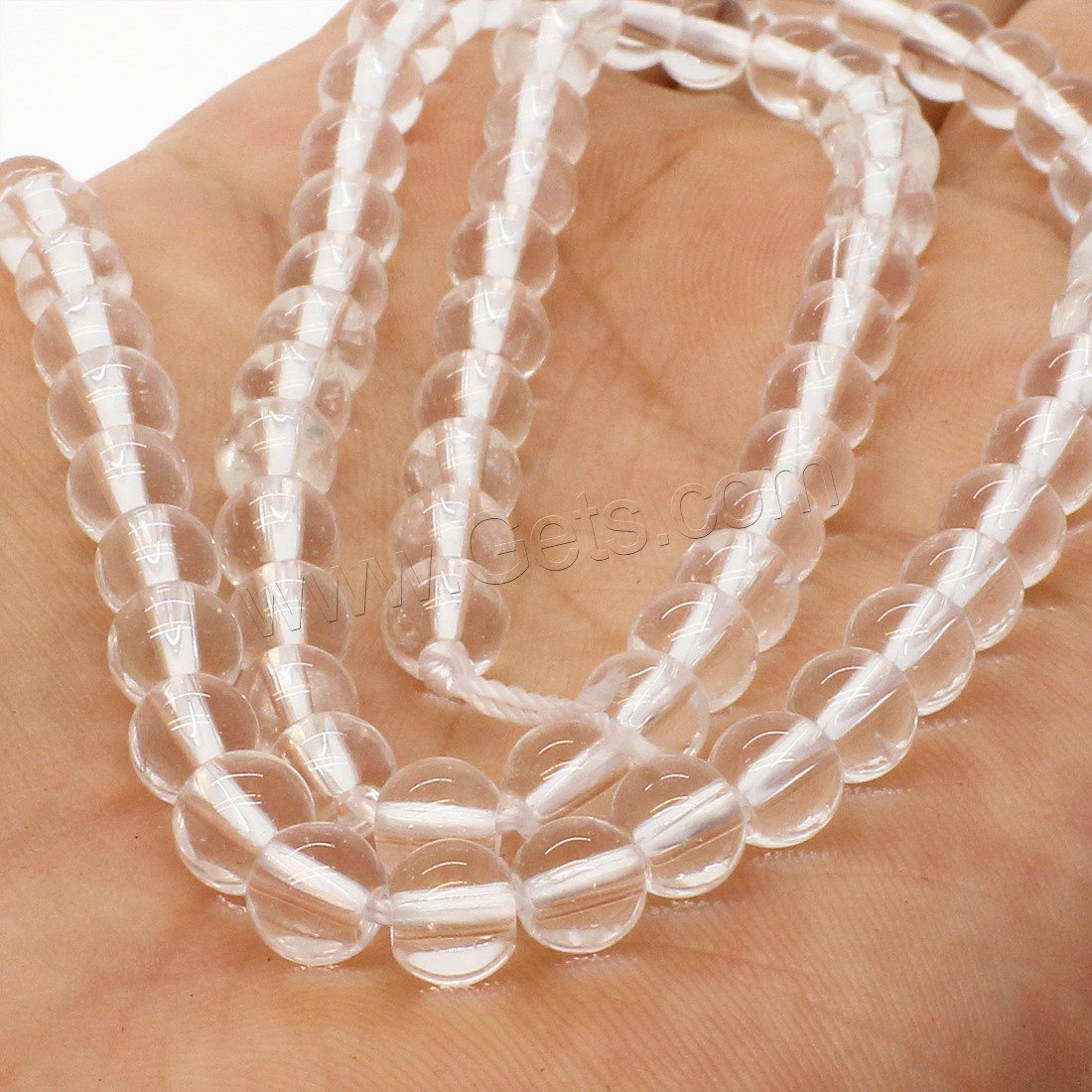 Fashion Crystal Beads, Round, different size for choice, clear, Hole:Approx 1mm, Length:Approx 14.9 Inch, Sold By Strand