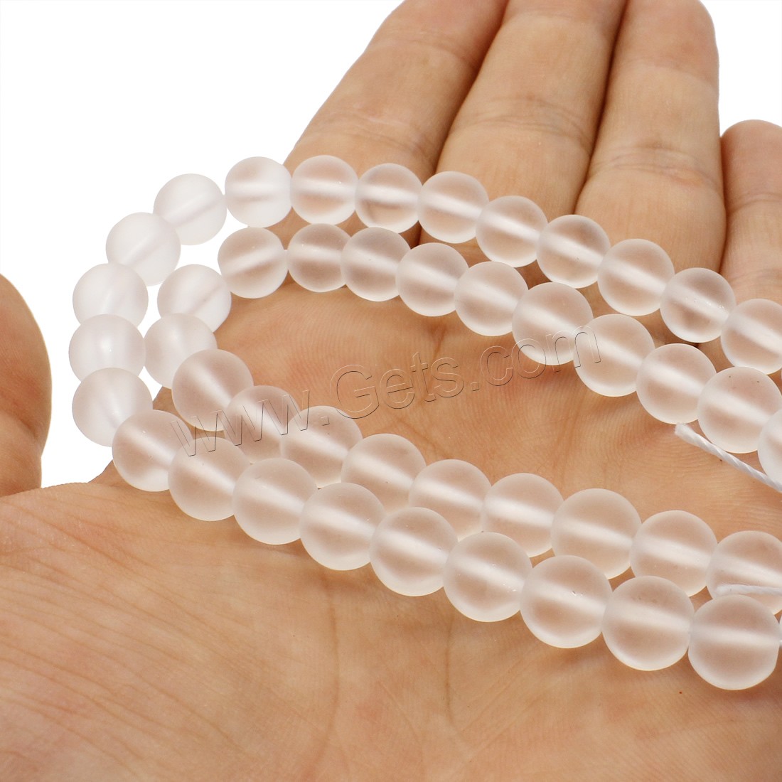 Natural Clear Quartz Beads, Round, different size for choice & frosted, clear, Hole:Approx 1mm, Length:Approx 14.9 Inch, Sold By Strand