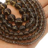 Natural Smoky Quartz Beads, Round & faceted, tan Approx 1mm Approx 14.9 Inch 
