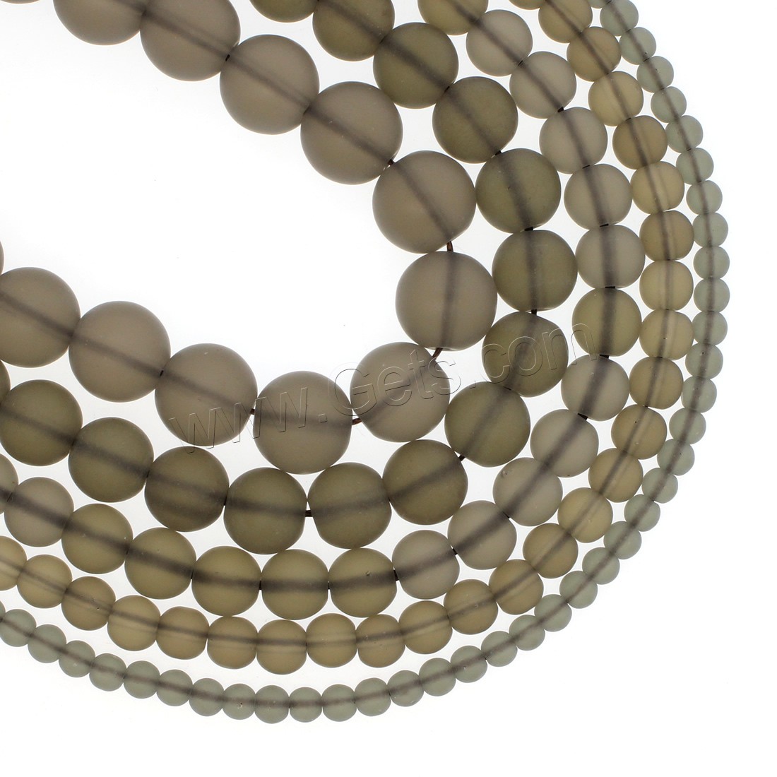 Natural Smoky Quartz Beads, Round, different size for choice & frosted, tan, Hole:Approx 1mm, Length:Approx 14.9 Inch, Sold By Strand