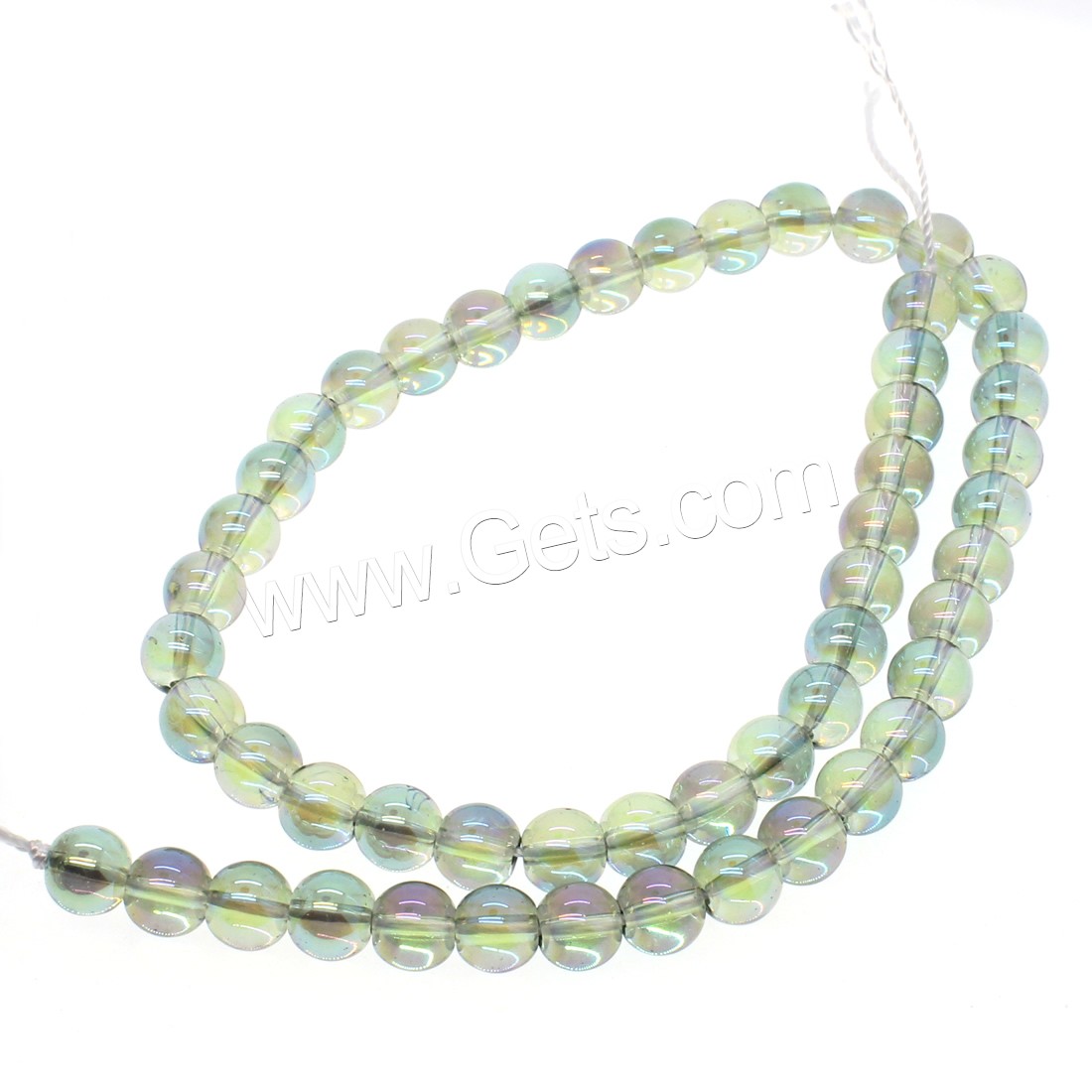 Natural Clear Quartz Beads, Round, plated, different size for choice, multi-colored, Hole:Approx 1mm, Length:Approx 14.9 Inch, Sold By Strand