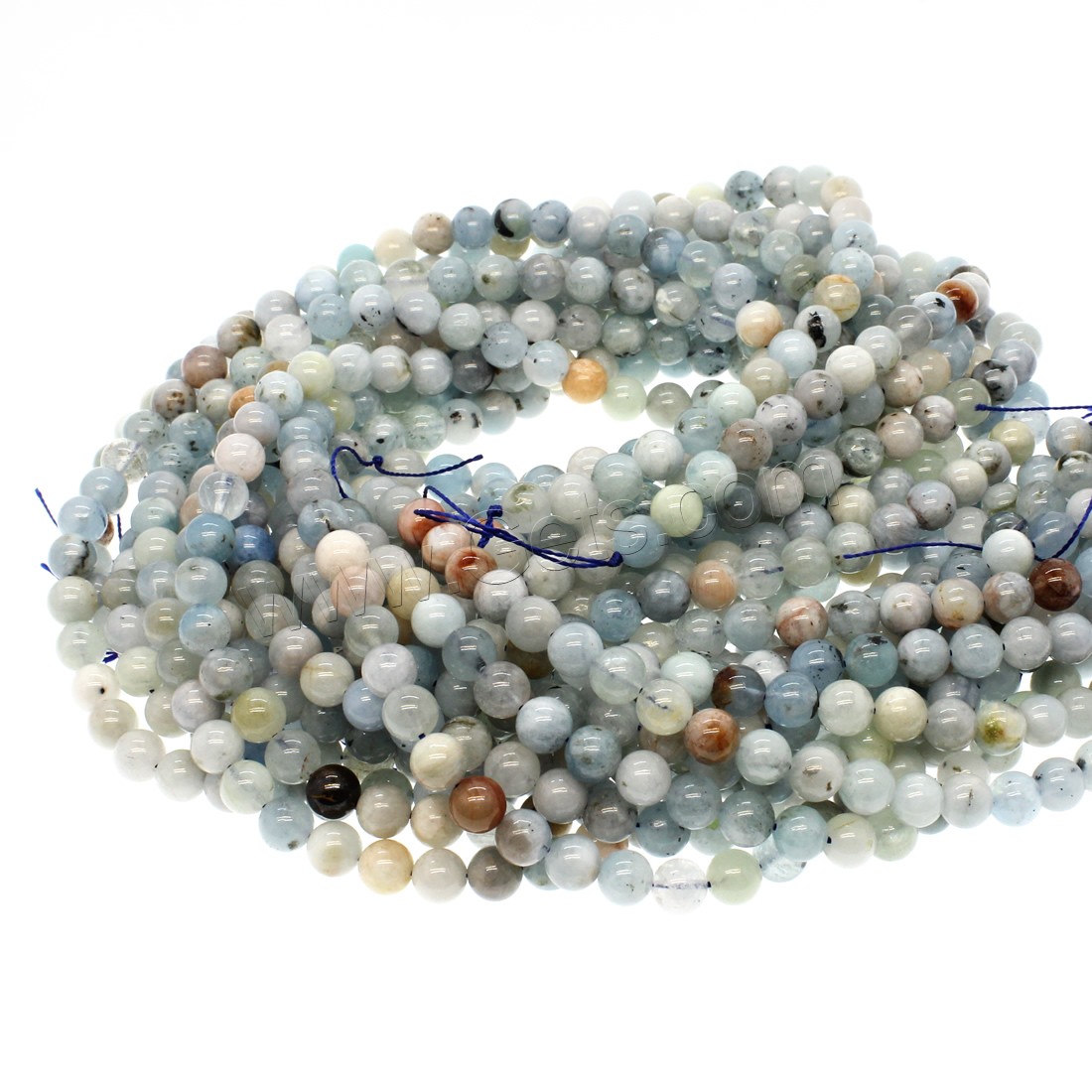 Aquamarine Beads, Round, different size for choice, sea blue, Hole:Approx 1mm, Length:Approx 14.9 Inch, Sold By Strand