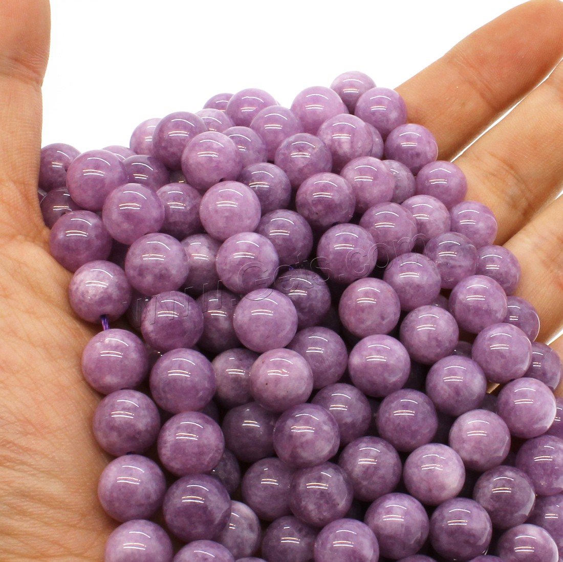 Abalorios del color lila, Abalorio de Lila, Esférico, diverso tamaño para la opción, Púrpura, agujero:aproximado 1mm, longitud:aproximado 14.9 Inch, Vendido por Sarta