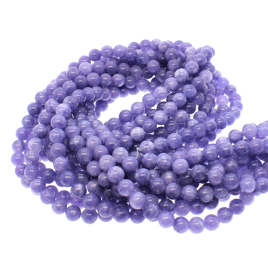 Aquamarine Beads, Round, different size for choice, purple, Hole:Approx 1mm, Length:Approx 14.9 Inch, Sold By Strand