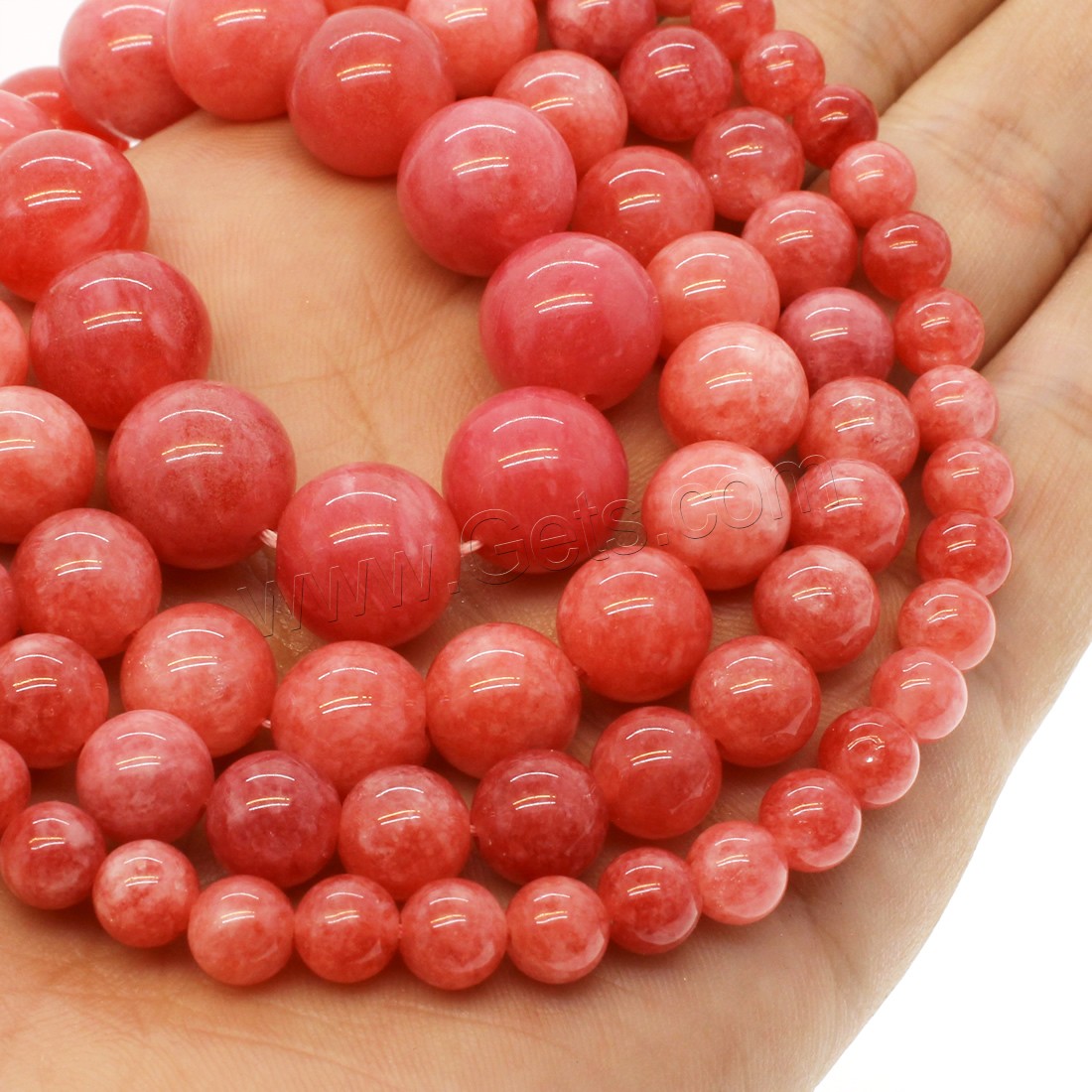 Rhodonite Beads, Rhodochrosite, Round, different size for choice, red, Hole:Approx 1mm, Length:Approx 14.9 Inch, Sold By Strand