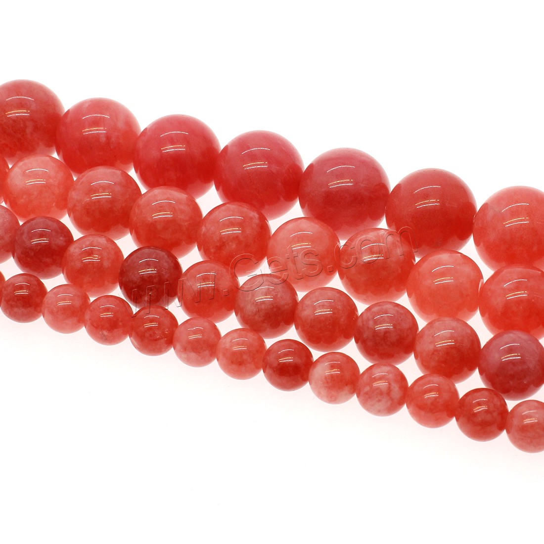 Abalorios de Rodonita, Esférico, diverso tamaño para la opción, Rojo, agujero:aproximado 1mm, longitud:aproximado 14.9 Inch, Vendido por Sarta