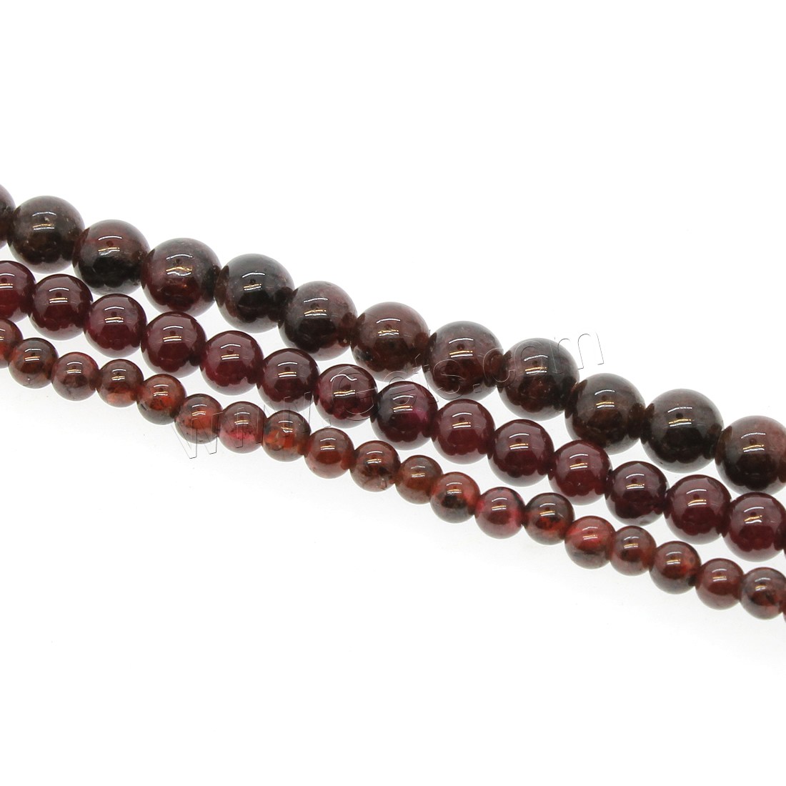 Natural Garnet Beads, Round, different size for choice, garnet, Hole:Approx 1mm, Length:Approx 14.9 Inch, Sold By Strand