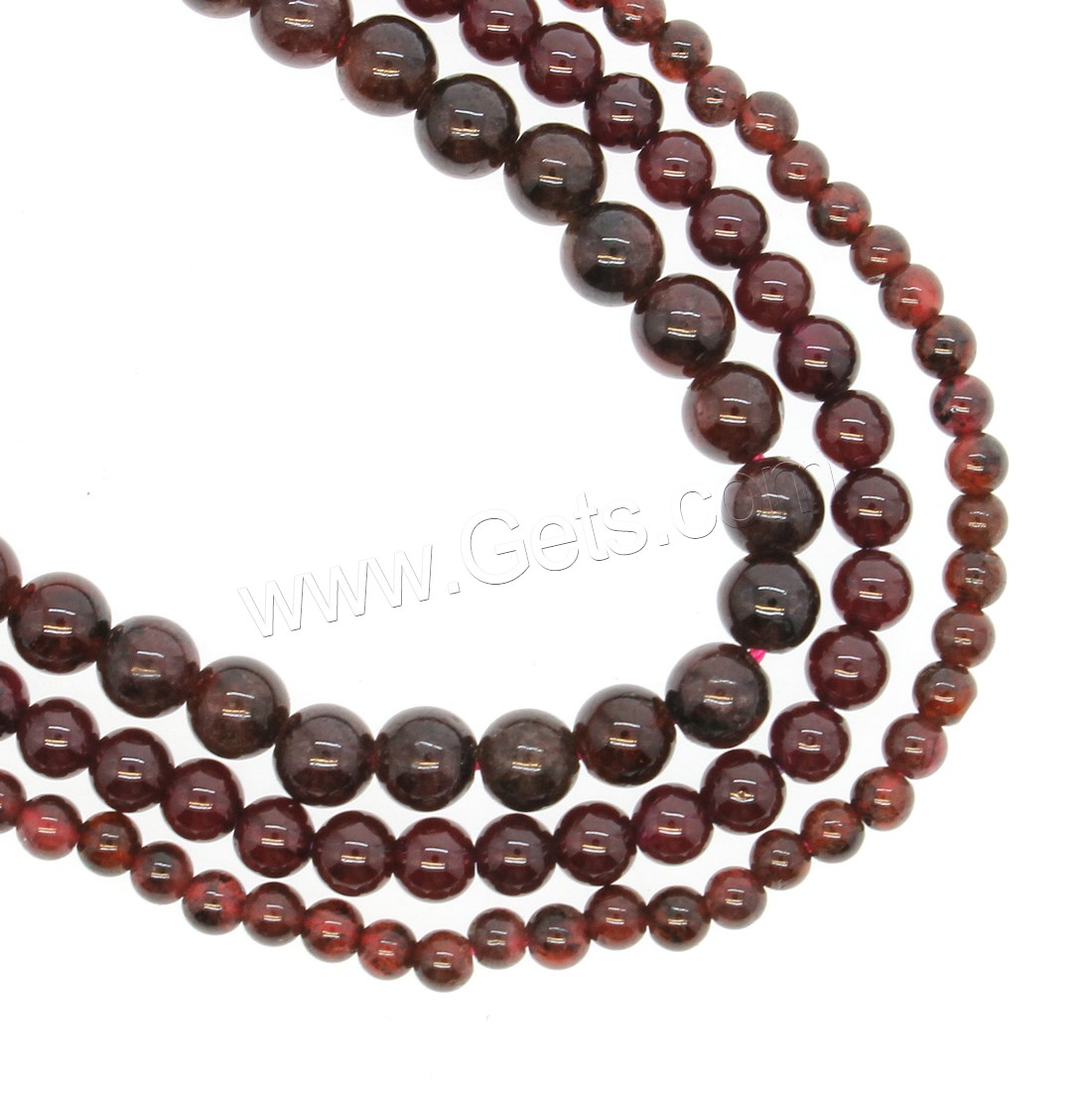 Natural Garnet Beads, Round, different size for choice, garnet, Hole:Approx 1mm, Length:Approx 14.9 Inch, Sold By Strand