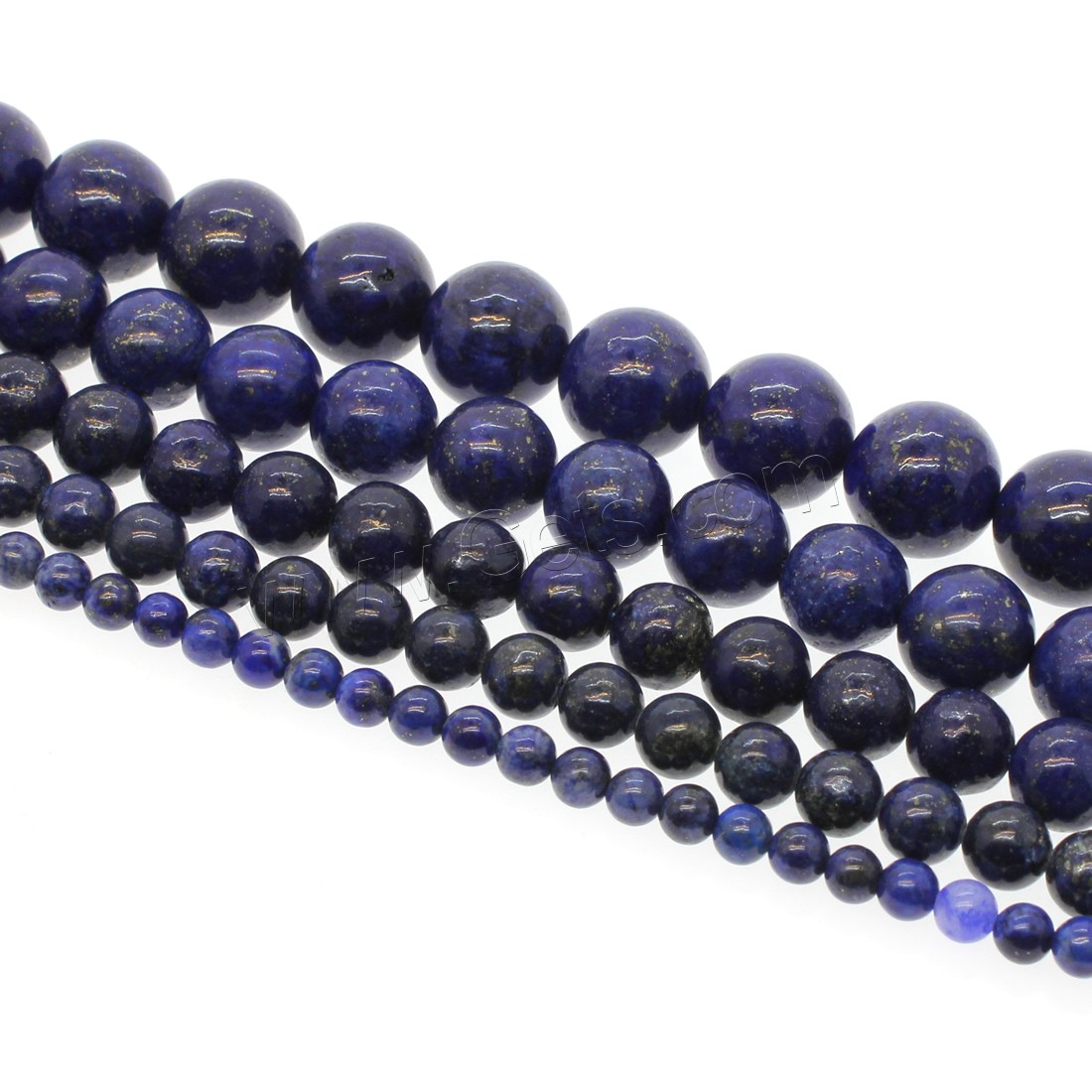 Einzelne Edelstein Perlen, synthetischer Lapis, rund, verschiedene Größen vorhanden, dunkler Lapislazuli, Bohrung:ca. 1mm, Länge:ca. 14.9 ZollInch, verkauft von Strang