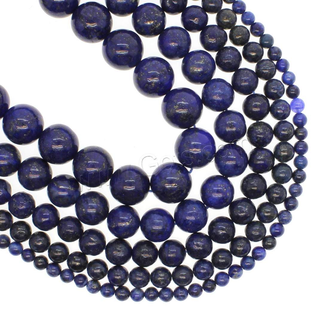 Perles de pierre gemme unique, lapis synthétique, Rond, normes différentes pour le choix, couleur de lapis-lazuli foncé, Trou:Environ 1mm, Longueur:Environ 14.9 pouce, Vendu par brin
