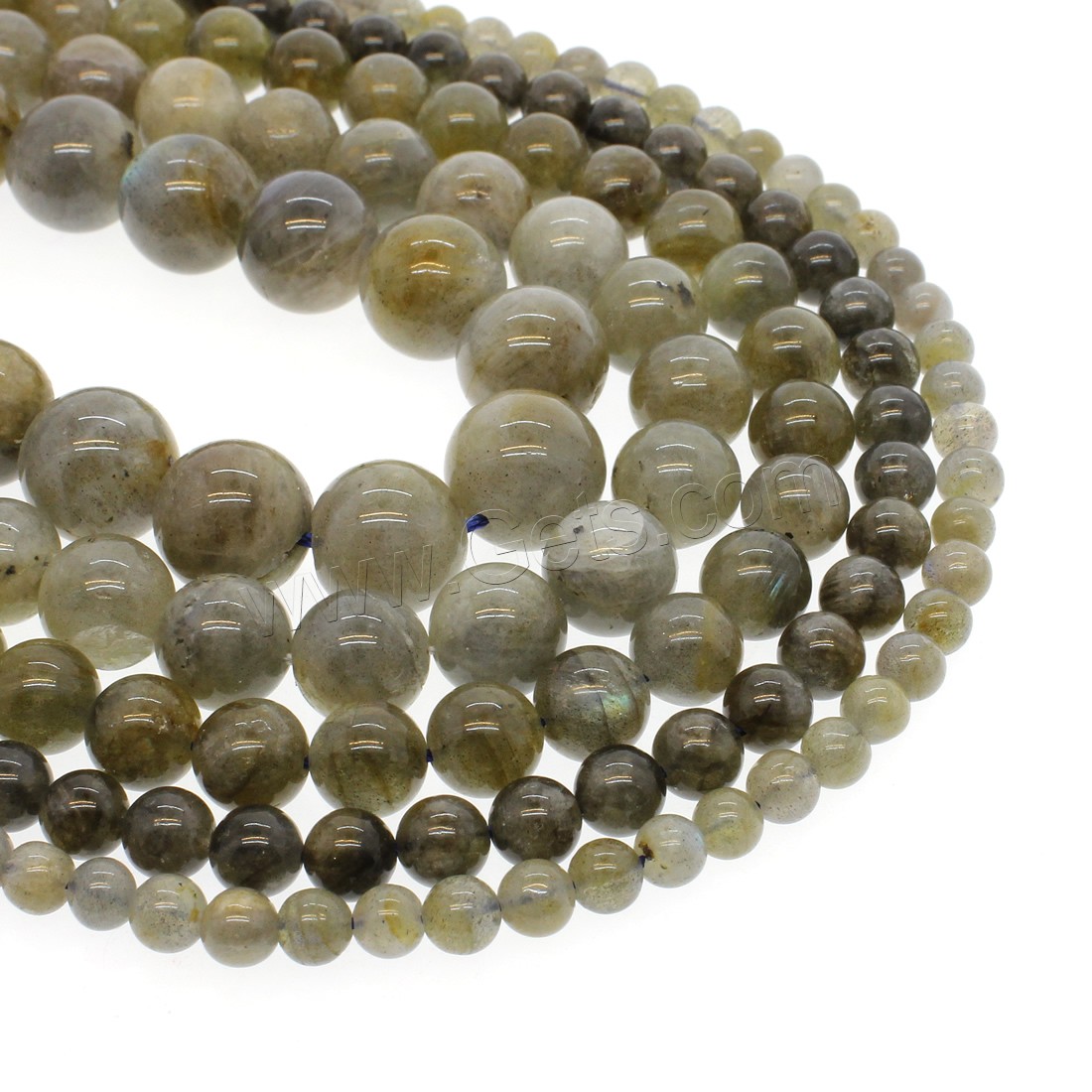 Labradorite Beads, Round, different size for choice, grey, Hole:Approx 1mm, Length:Approx 14.9 Inch, Sold By Strand