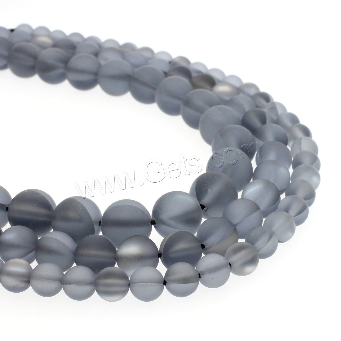Labradorite Beads, Round, different size for choice & frosted, grey, Hole:Approx 1mm, Length:Approx 14.9 Inch, Sold By Strand