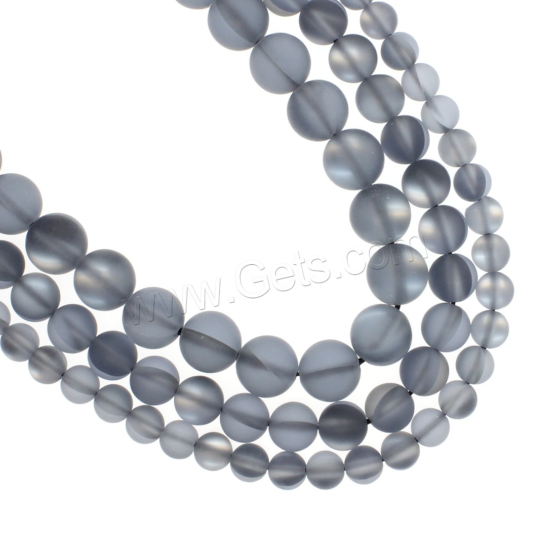 Labradorit Perlen, rund, verschiedene Größen vorhanden & satiniert, grau, Bohrung:ca. 1mm, Länge:ca. 14.9 ZollInch, verkauft von Strang
