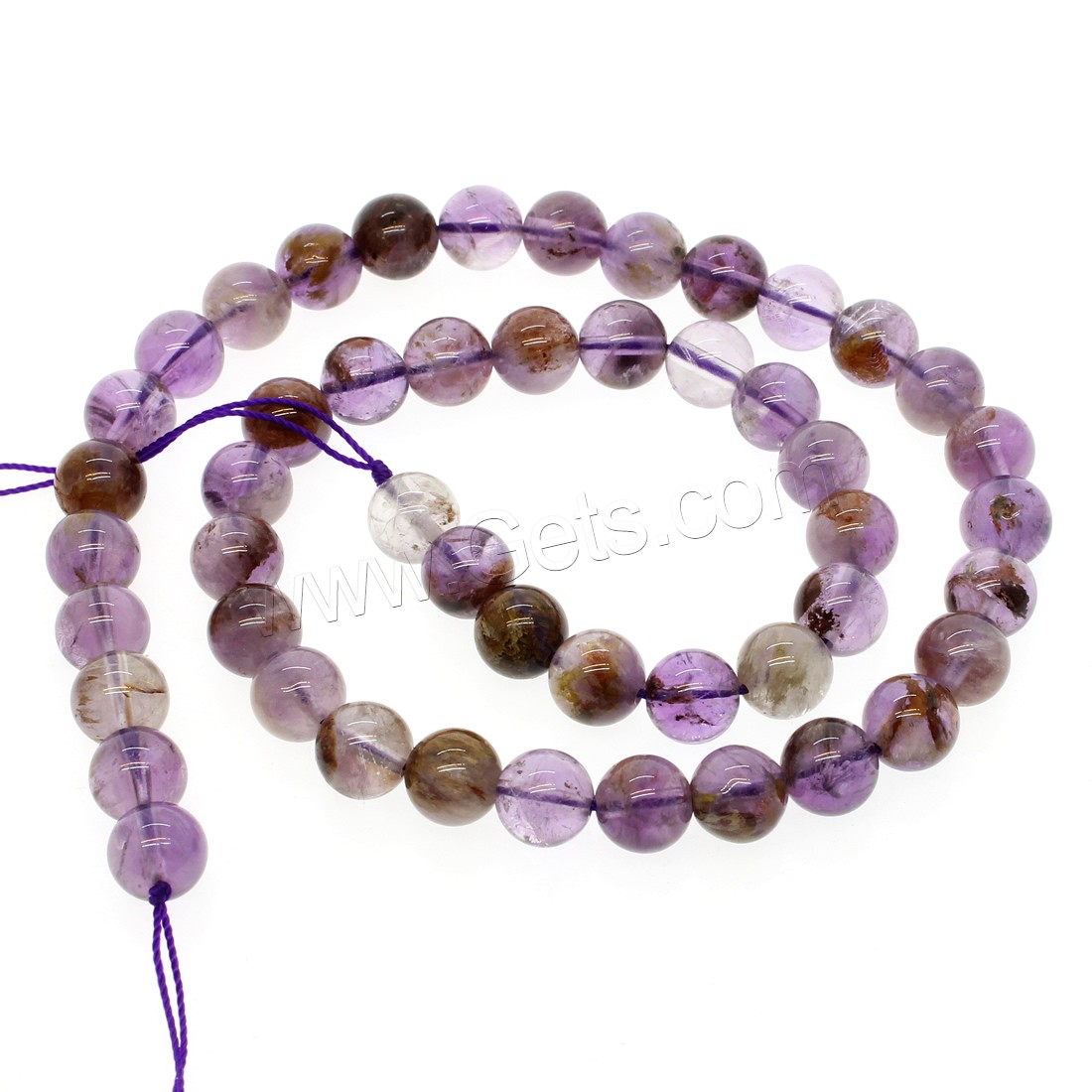 Purple Phantom Quartz Beads, Round, different size for choice, purple, Hole:Approx 1mm, Length:Approx 14.9 Inch, Sold By Strand