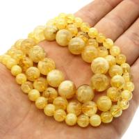 Synthetic Quartz Beads, Round yellow Approx 1mm Approx 14.9 Inch 