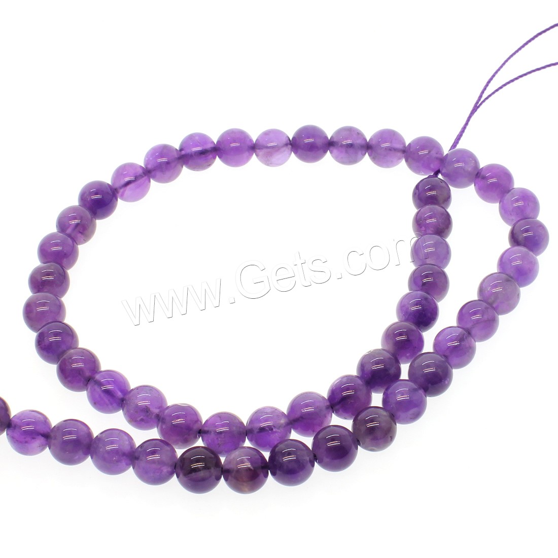 Natural Amethyst Beads, Round, different size for choice, purple, Hole:Approx 1mm, Length:Approx 14.9 Inch, Sold By Strand