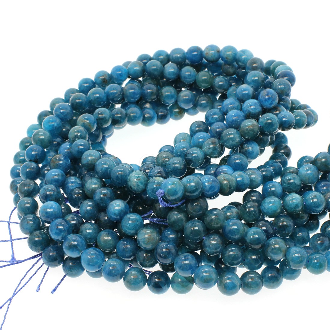 Apatite Beads, Apatites, Round, different size for choice, blue, Hole:Approx 1mm, Length:Approx 14.9 Inch, Sold By Strand
