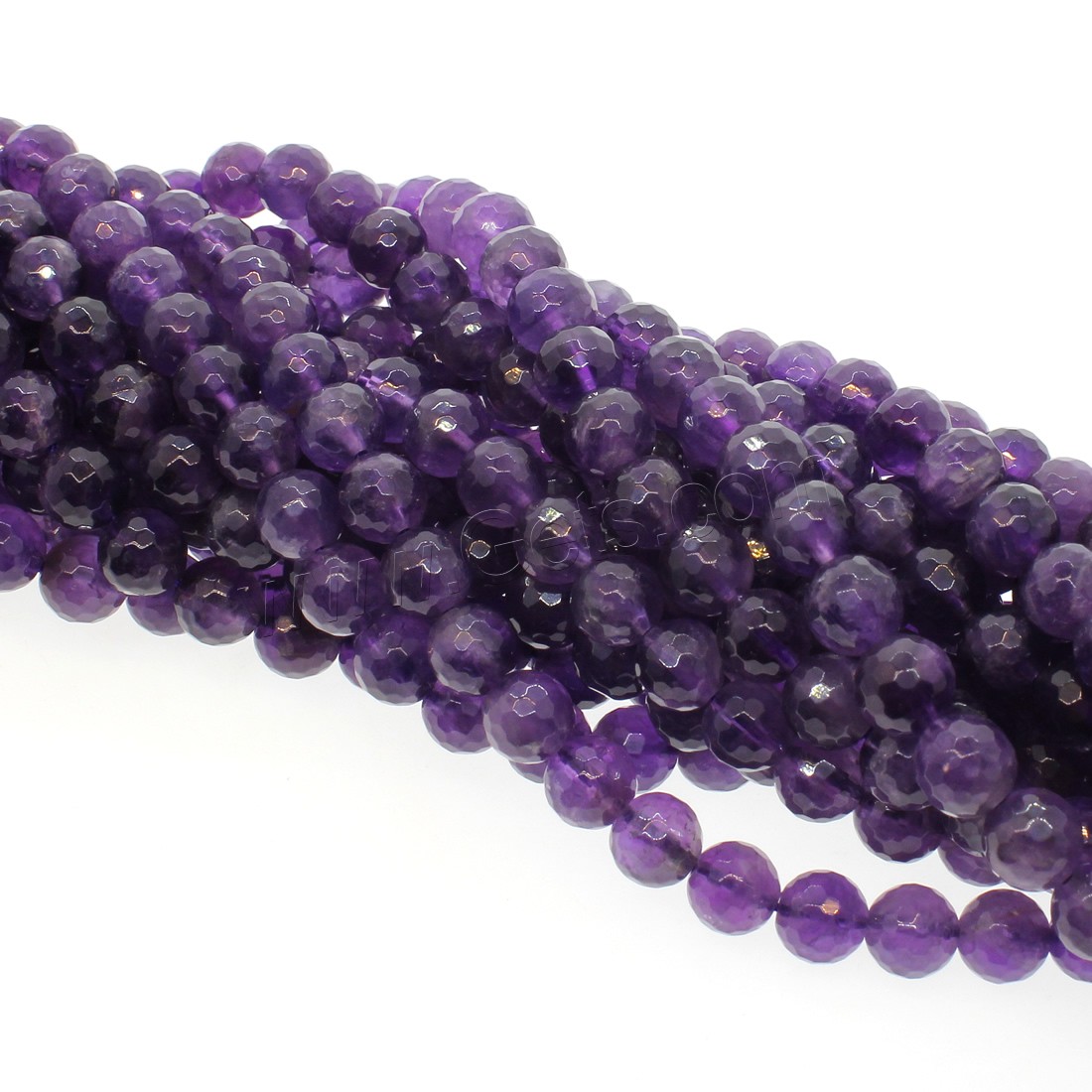 Perles améthystes Naturelles, améthyste, Rond, normes différentes pour le choix & facettes, violet, Trou:Environ 1mm, Longueur:Environ 14.9 pouce, Vendu par brin