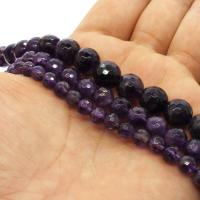 Natural Amethyst Beads, Round & faceted, purple Approx 1mm Approx 14.9 Inch 