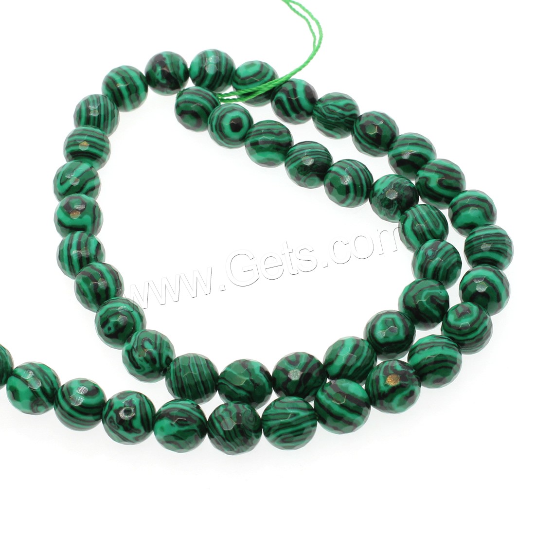 Natural Malachite Beads, Round, different size for choice & faceted, green, Hole:Approx 1mm, Length:Approx 14.9 Inch, Sold By Strand