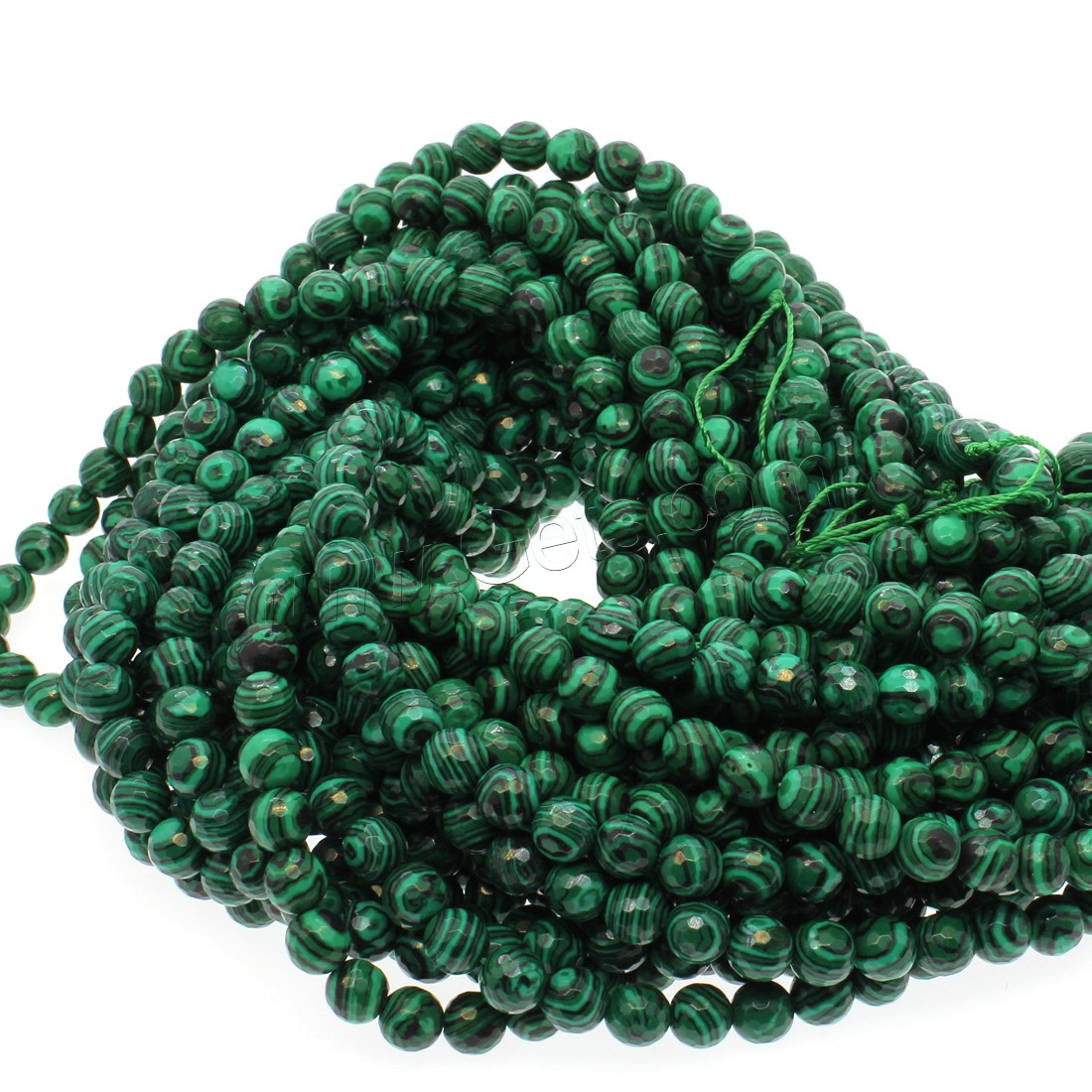 Natural Malachite Beads, Round, different size for choice & faceted, green, Hole:Approx 1mm, Length:Approx 14.9 Inch, Sold By Strand