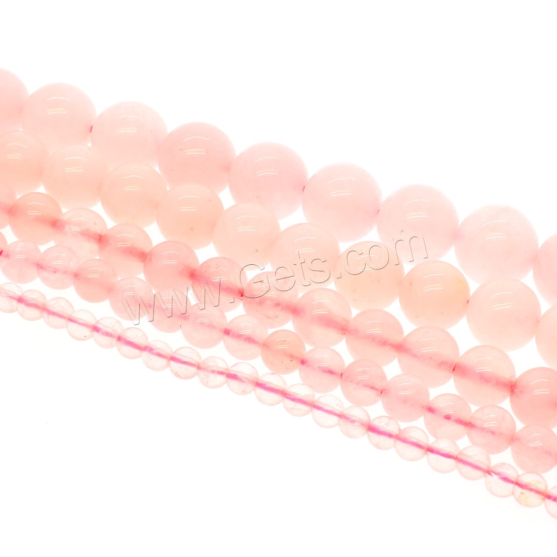 Бусы из природного розового кварца , розовый кварц, Круглая, разный размер для выбора, розовый, отверстие:Приблизительно 1mm, длина:Приблизительно 14.9 дюймовый, продается Strand