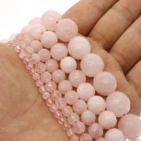 Natürliche Rosenquarz Perlen, rund, verschiedene Größen vorhanden & facettierte, Rosa, Bohrung:ca. 1mm, Länge:ca. 14.9 ZollInch, verkauft von Strang