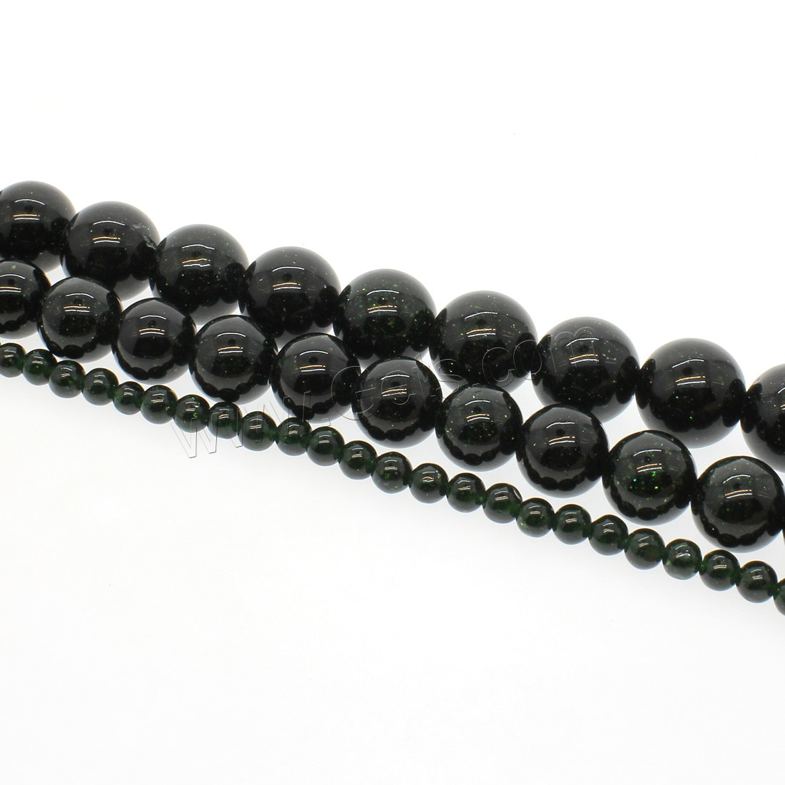 Green Goldstone Beads, Round, different size for choice, green, Hole:Approx 1mm, Length:Approx 14.9 Inch, Sold By Strand