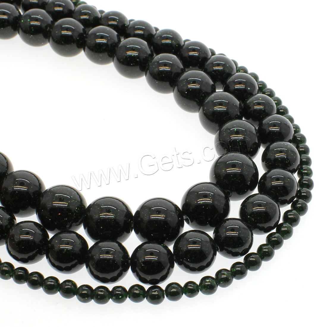 Green Goldstone Beads, Round, different size for choice, green, Hole:Approx 1mm, Length:Approx 14.9 Inch, Sold By Strand