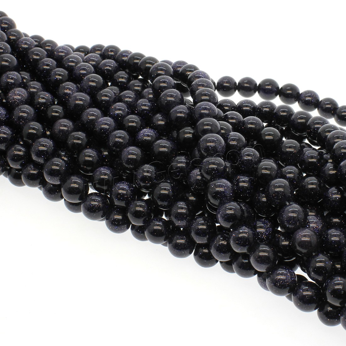 Blue Goldstone Beads, Round, different size for choice, blue, Hole:Approx 1mm, Length:Approx 14.9 Inch, Sold By Strand