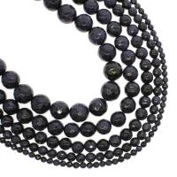 Blue Goldstone Beads, Round & faceted, blue Approx 1mm Approx 14.9 Inch 
