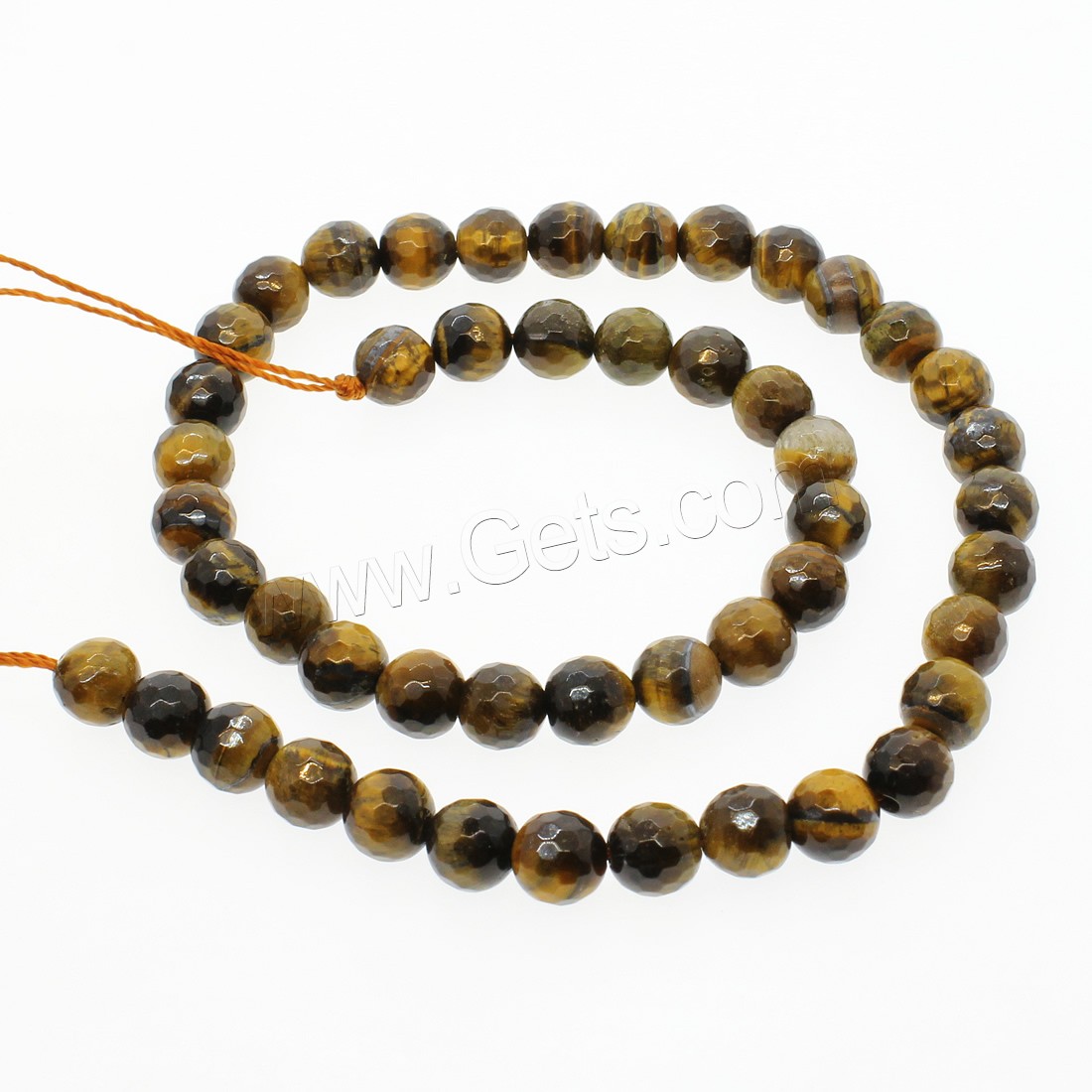 Tiger Eye Beads, Round, different size for choice & faceted, yellow, Hole:Approx 1mm, Length:Approx 14.9 Inch, Sold By Strand