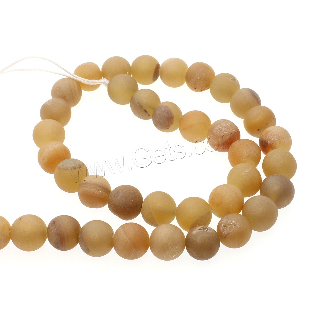 Laugh Rift Agate Beads, Round, plated, different size for choice, yellow, Hole:Approx 1mm, Length:Approx 14.9 Inch, Sold By Strand