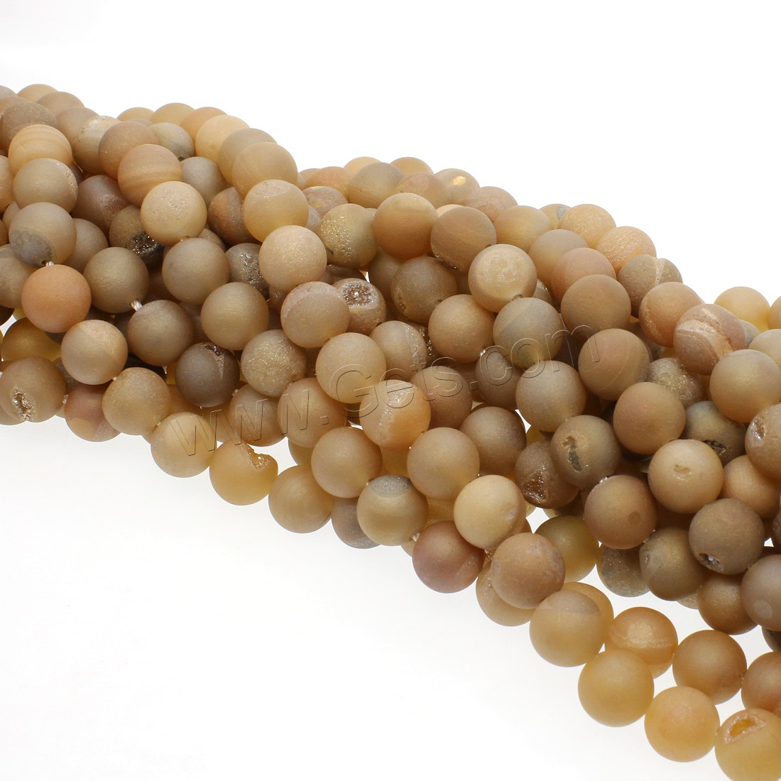 Laugh Rift Agate Beads, Round, plated, different size for choice, yellow, Hole:Approx 1mm, Length:Approx 14.9 Inch, Sold By Strand