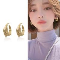 Zinc Alloy Huggie Hoop Earring, Donut, gold color plated, fashion jewelry & Korean style & for woman, 33mm 